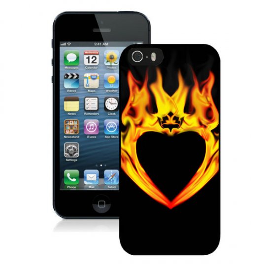 Valentine Fire Heart iPhone 5 5S Cases CAQ | Women - Click Image to Close